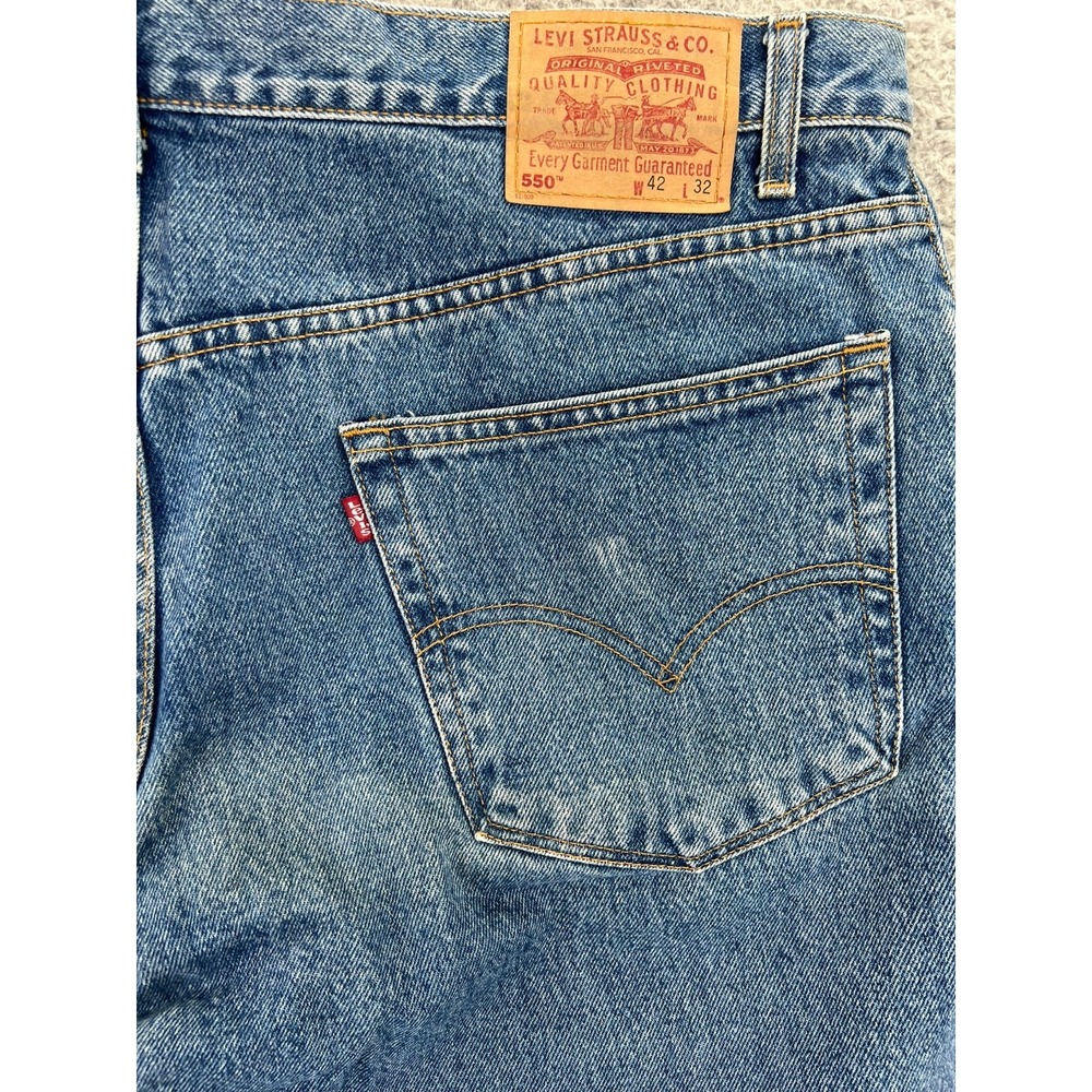 Vintage 90's‎ Levis 550 Jeans Mens 42x32 (42x30 Actual) Blue Relaxed Fit Baggy